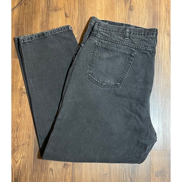 Authentic Vintage Mens Wrangler Jeans Light Wash Black 42x31 Zip Fly - Picture 2 of 16